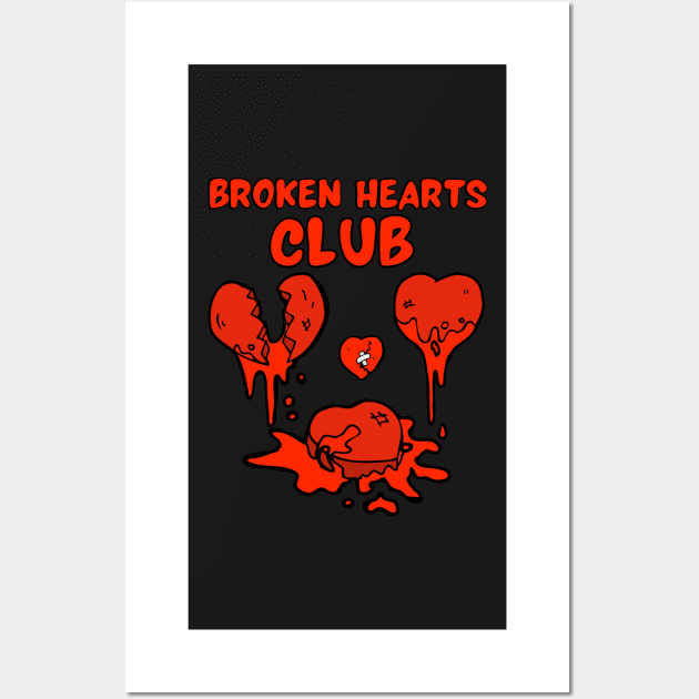 Broken Hearts Club Wall Art by soulfulprintss8